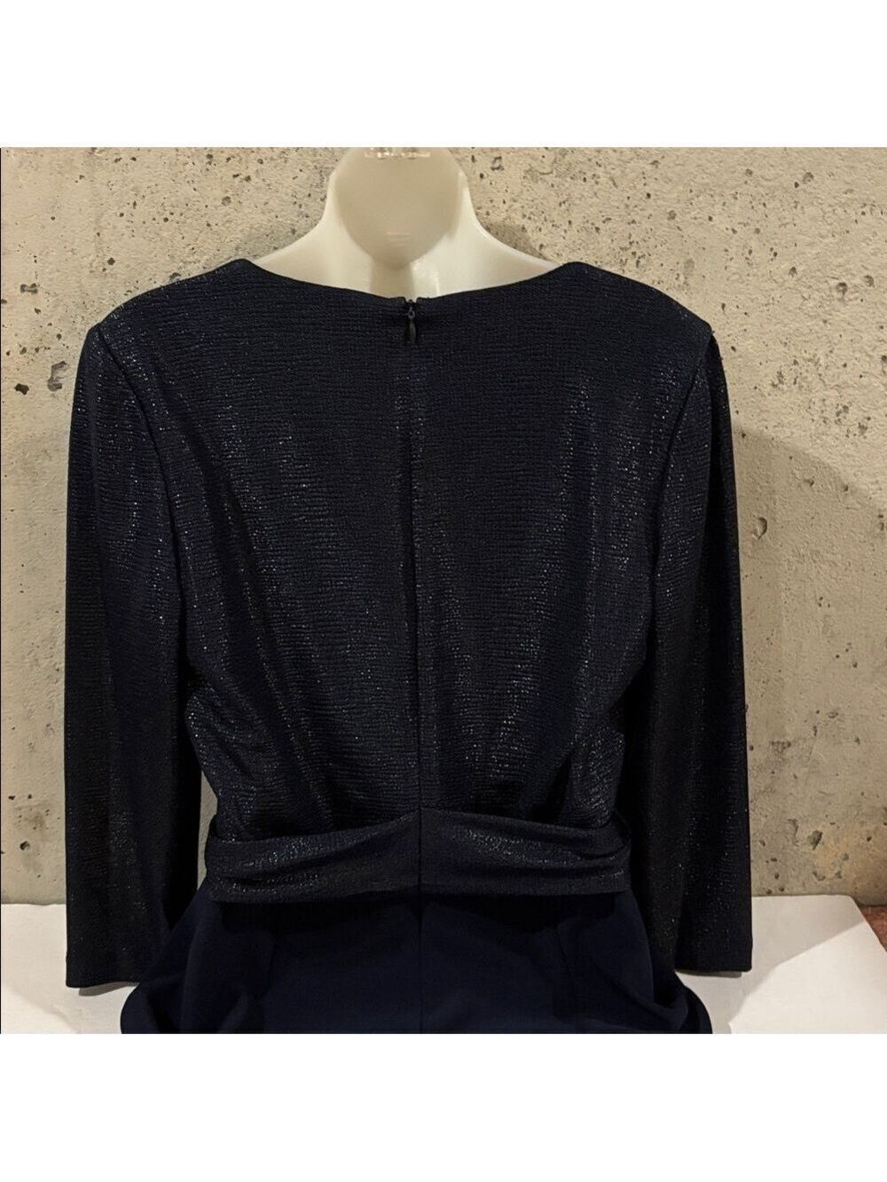 Lauren Ralph Lauren Shimmering Midnight Blue Dress -Size 8 - Picture 4 of 8